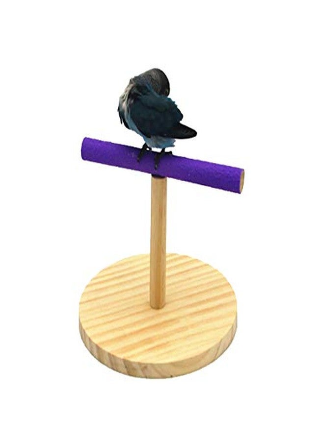 Western Era Bird Playful Wood Sand Table Stand, Cage Accessory Perch Bird Toy for Budgies, Cockatiel, Parrot and Same Size Birds - Image 4